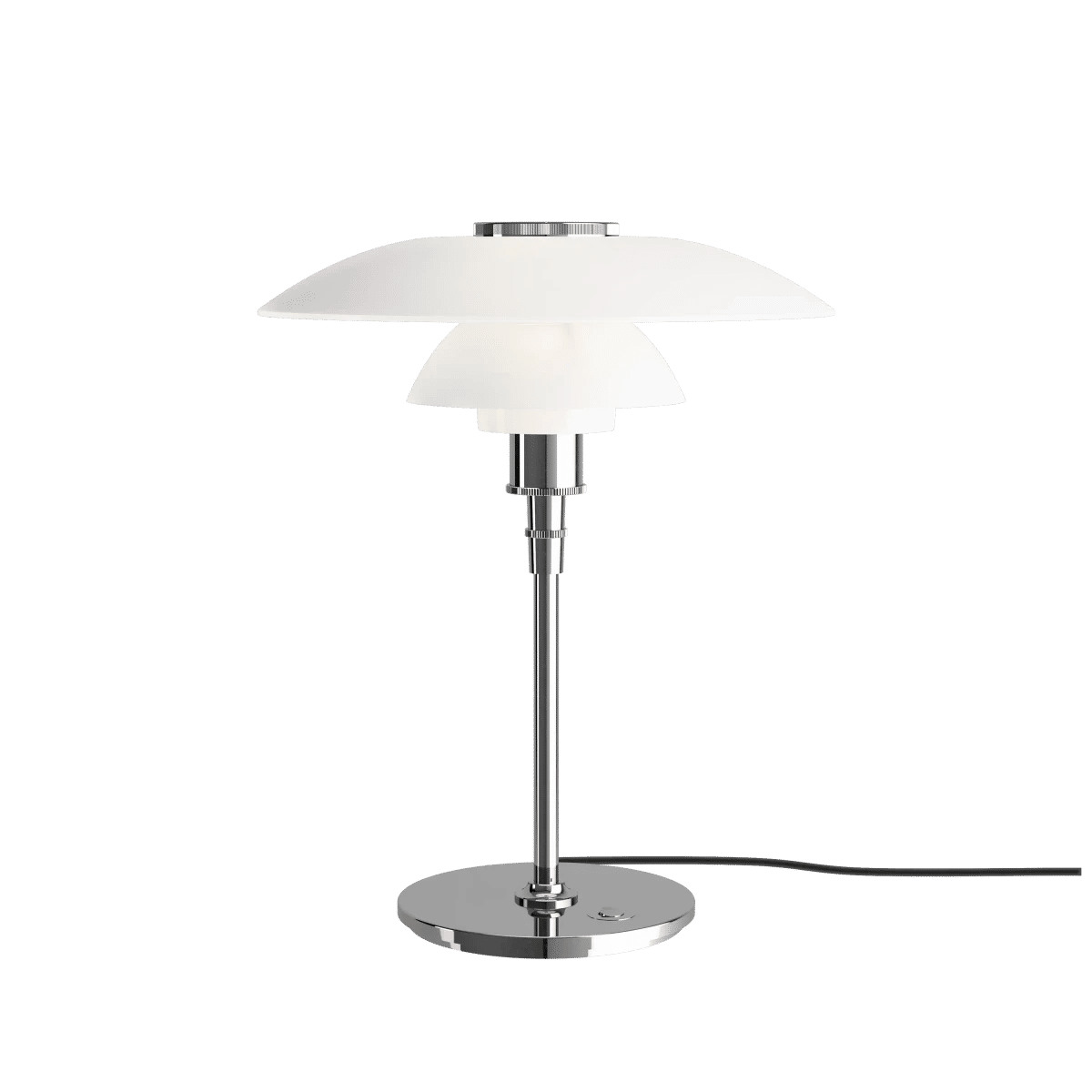 PH 4½-3½ Bordlampe – High lustre chrome plated