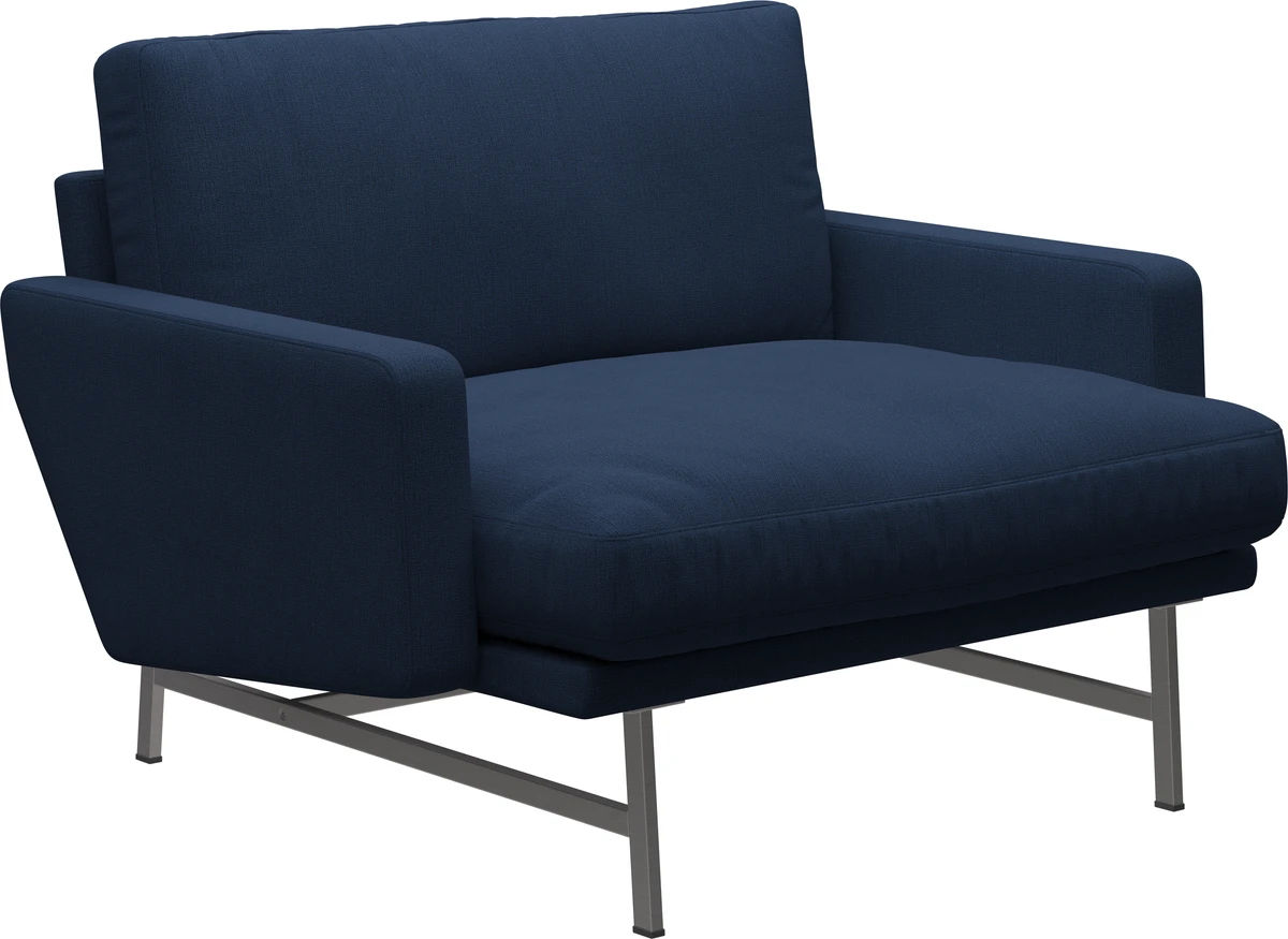 Lissoni sofa, 1-seter – Christianshavn Blå (CH1154)