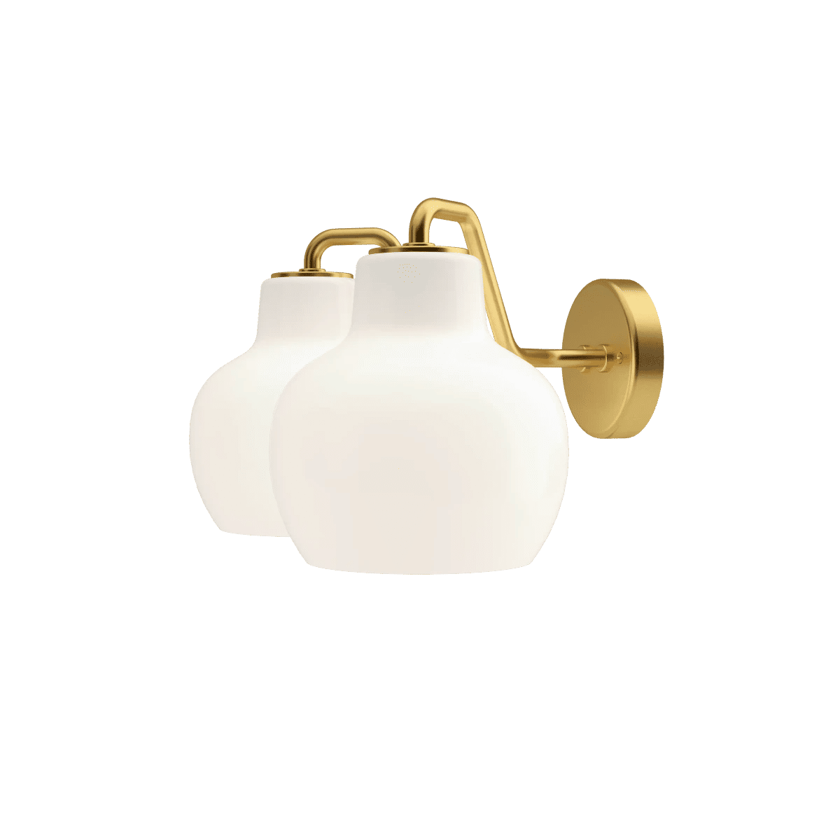 VL Ring Crown 2 Vegglampe – Brass/opal glass 2 2xE27 Uten ledning / Uten bryter